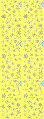 Küçük çiçekteki sevimli çiçek deseni. Sarı renkte çiçekler.