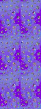 Tekstil veya kitap kapakları, imalat, duvar kağıtları, baskı, hediye paketi ve yapıştırma kitabı için çiçek eskizi geçmişi. Raster illüstrasyonu. Küçük ölçekli çiçeklerdeki basit sevimli desen.