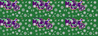 Manzaralı çiçek deseni. Üst manzara, yumuşak yeşil renk tarzı. Sevgililer günü ve tebrik kartı konsepti için şık bir davetiye. Çiçek kompozisyonu, el boyası, hassas şablon..