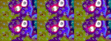 Yeşil renkli çiçekler. Yumuşak, bahar çiçekli arka plan. Raster çiçek desenli ve çiçekli..