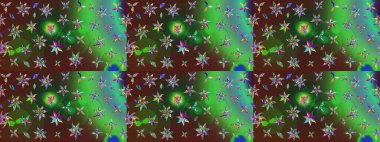 Düz Çiçek Elementleri Tasarımı. Yeşil renkte zarif çiçek buketi suluboya. Raster illüstrasyonu. Renkli Bahar Teması çizim şablonu.