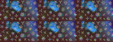 Kahverengi renkte yaz çiçekleri. Raster illüstrasyonu. Raster çiçek desenli ve çiçekli..