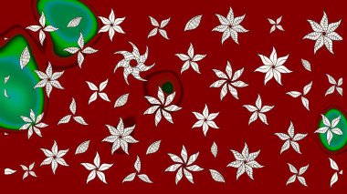 Çiçekli karalama şeklinde Raster çiçek deseni. Nazik, sevimli çiçek arkaplanı. Kırmızı renkte çiçekler.