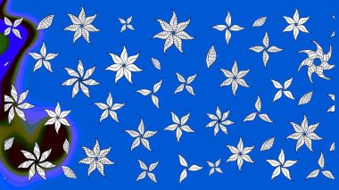 Tomurcukları çiçek olan sevimli bir çiçek deseni. Eskiz geçmişi. Raster illüstrasyonu. Kumaş, tekstil, duvar kağıdı baskısı için. Eski usul. Raster..