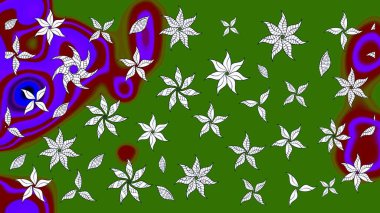 Yeşil renkte zarif çiçek buketi suluboya. Renkli Bahar Teması eskiz kalıbı. Düz Çiçek Elementleri Tasarımı. Raster illüstrasyonu.