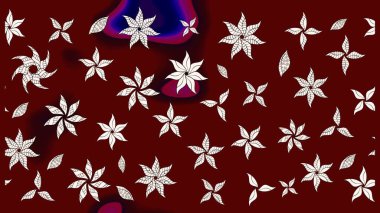 Sevimli çiçek raster deseni. Kırmızı renkte çiçekler. Sketch Colour Spring Theme eskiz kalıbı. Düz Çiçek Elementleri Tasarımı.