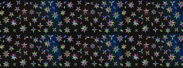 Raster Illustrasyon 'daki Çiçek Deseni' nin son moda çizimi. Güzel kumaş deseni. Renkli Yaz Temalı eskiz kalıbı. Düz Çiçek Elementleri Tasarımı.