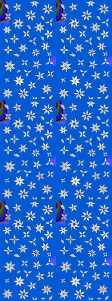 Mavi renkli çiçek desenli çizim. Suluboya tarzında mavi renkte çiçekler.