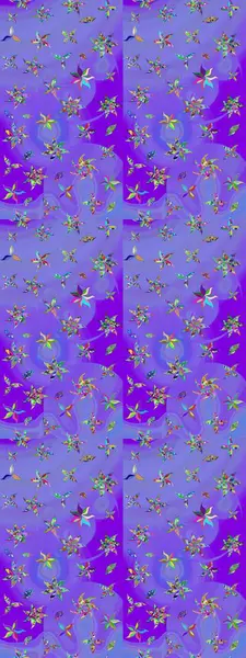 Tekstil veya kitap kapakları, imalat, duvar kağıtları, baskı, hediye paketi ve yapıştırma kitabı için çiçek eskizi geçmişi. Raster illüstrasyonu. Küçük ölçekli çiçeklerdeki basit sevimli desen.