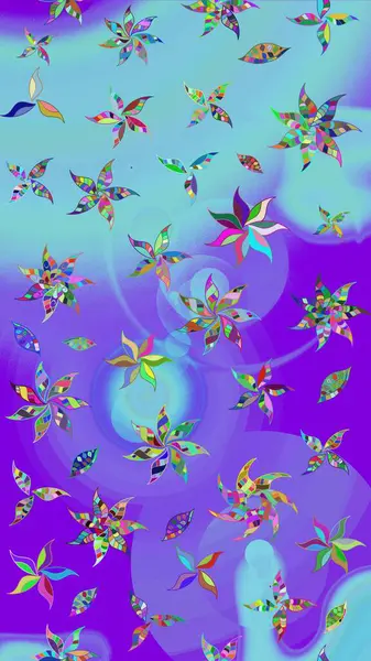 Çiçek deseni. Raster güzel kumaş deseni çiziyor. Renkli Bahar Teması eskiz kalıbı. Düz Çiçek Elementleri Tasarımı.