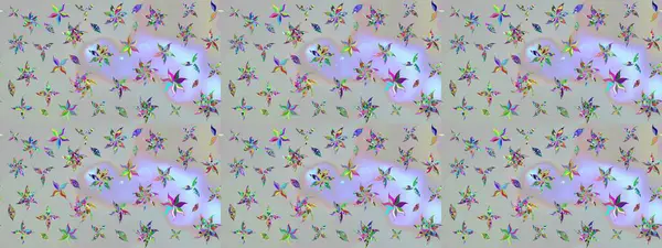 Gri renkli çiçekler. Sevimli çiçek raster deseni. Düz Çiçek Elementleri Tasarımı. Renkli Bahar Teması çizim şablonu.