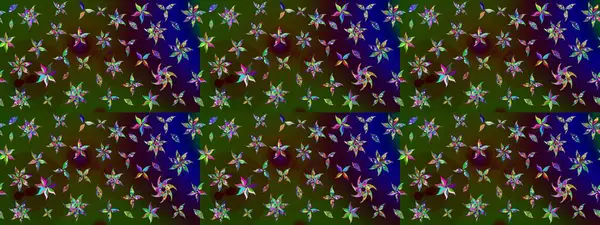 Süslü kumaş deseni. Çiçekli çiçek deseni, suluboya. Raster deseni.