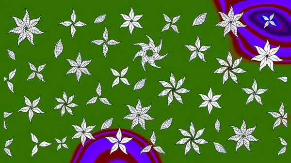 Çizim çiçek deseni duvar kağıdı, web sitesi arka planı, ambalaj kağıdı, davetiye, broşür, afiş veya web sitesi için kullanılabilir. El çizimi Raster çizimi. Parlak elementlerin.