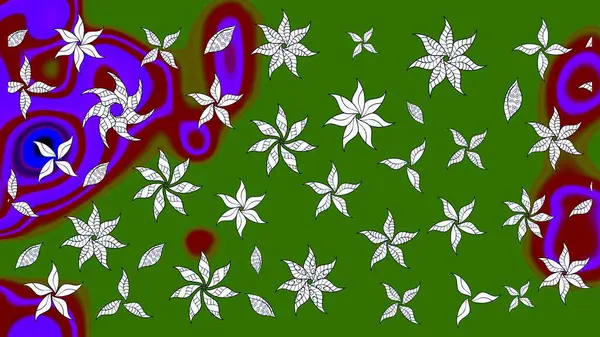 Yeşil renkte zarif çiçek buketi suluboya. Renkli Bahar Teması eskiz kalıbı. Düz Çiçek Elementleri Tasarımı. Raster illüstrasyonu.