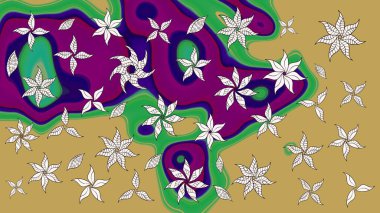 Çiçekli el çizimi çizimi deseni. Modern gelişim sarı raster arka plan duvar kâğıdı illüstrasyon klasik çizgili iz sürme desenli çiçekler, çiçekli süsler.