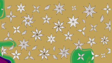 Küçük çiçekteki sevimli çiçek deseni. Raster deseni. Nazikçe, sarı renkte yaz çiçekleri. Raster illüstrasyonu.