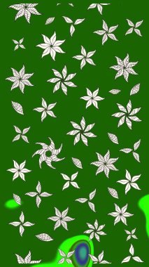 Raster suluboya çiçek deseni, narin çiçekler, yeşil çiçekler, tebrik kartı şablonu. Güzel kumaş deseni.