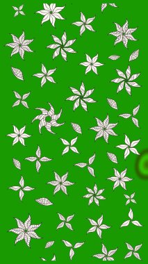 Renkli Bahar Teması eskiz kalıbı. Çiçek deseni. Raster illüstrasyonu. Chichi 'nin kumaş kalıbını çiz. Düz Çiçek Elementleri Tasarımı.