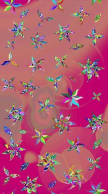 Raster çiçekli arka plan. Güzel kumaş deseni. Yazdır. Düz Çiçek Elementleri Tasarımı. Güzel eskiz şekli. Renkli Yaz Teması çizim şablonu.