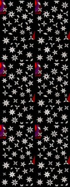 Küçük çaplı çiçeklerdeki basit şirin desenler. Tekstil veya kitap kapakları, imalat, duvar kağıtları, baskı, hediye paketi ve yapıştırma kitabı için çiçek eskizi geçmişi. Raster illüstrasyonu.