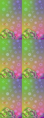 Suluboya çiçekli çiçek deseni. Raster illüstrasyonu. Tarafsız renklerde güzel tekstil.