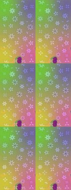 Sevimli çiçek raster deseni. Tarafsız renklerde çiçekler. Renkli Bahar Teması eskiz kalıbı. Düz Çiçek Elementleri Tasarımı.