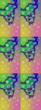 Çiçek arkaplanlı soyut zarafet eskiz deseni. Raster Güzel kumaş deseni.