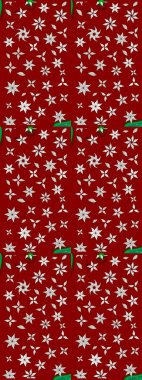 Parlak renkli çiçekli ve kırmızı yapraklı harika bir çiçek deseni. Moda baskıları için zarif bir şablon. Modern çiçek arkaplanı. Halk stili.