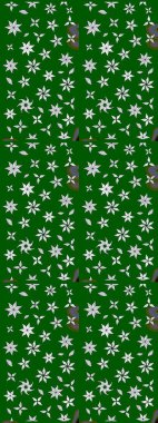 Çiçekli el çizimi çizimi deseni. Modern gelişim yeşil raster arka plan duvar kâğıdı illüstrasyon klasik çizgili iz sürme desenli çiçekler, çiçekli süsler.