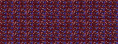 Kırmızı renklere karalamalar çizilmiş çiçek deseni. Raster illüstrasyonu.