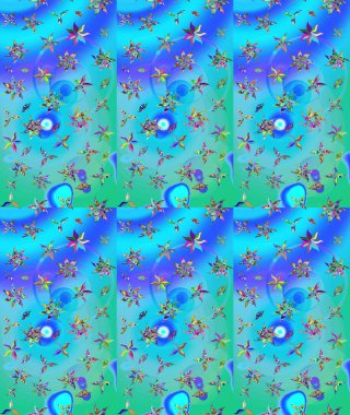 Küçük çiçekteki sevimli çiçek deseni. Mavi renkte çiçekler.