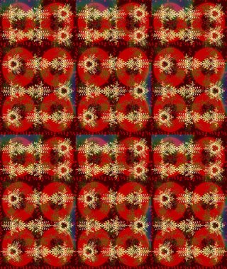 Kış kırmızısı, kahverengi ve sarı noel kar düz kristal element. Xmas Frost kar taneleri izole edilmiş siluet sembolü. Raster skeci. Kar tanesi raster arka planı. Meteoroloji buz koleksiyonu.