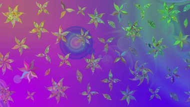 Soyut etnik raster çizim kalıbı. Çiçekler. Vadinin çiçekleri menekşe renklerinde.