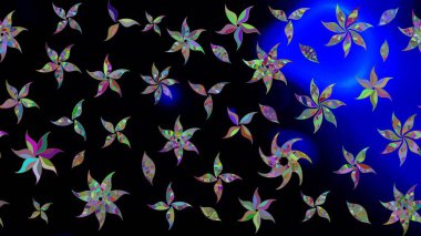 Ultraviyole kumaş deseni. Raster illüstrasyonu. Organik motif arka planı. Çizim deseni.