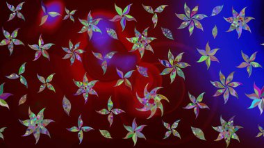 Raster illüstrasyonu. Bahar çiçekleriyle güzel bir çiçek deseni çizmişsin. Güzel kumaş deseni.