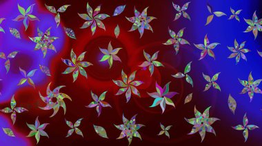 Hoş bir çiçek geçmişi var. Raster illüstrasyonu. Küçük bir çiçekte eskiz deseni. Güzel kumaş deseni.