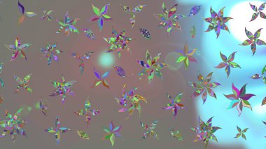 Parlak renkli çiçekleri ve gri renkli yaprakları olan harika bir çiçek deseni. Halk tarzı. Modern çiçek arkaplanı. Moda baskıları için zarif bir şablon.