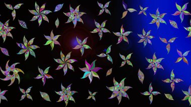 Suluboya tarzında siyah renkte çiçekler. Siyah renkte çiçekler olan çiçek deseni çiz.