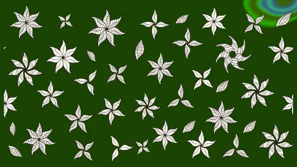 Çiçekler yeşile. Eskiz arkaplan modeli. Suluboya, elle çizilmiş. Raster stoku.