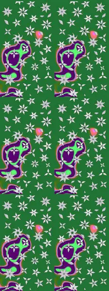 Çiçekli yaz çiçekleri. Küçük çiçekte güzel bir desen. Küçük renkli çiçekler. Moda baskıları için zarif bir şablon. Motley illüstrasyonu. Çizim.