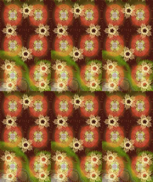 Kahverengi ve turuncu ikon silueti. Yeni yıl tabelası. Kar tanesi kışı kahverengi ve turuncu renklerde izole edilir. Noel tasarımı için. Raster illüstrasyonu. Kutlamanın sembolü.