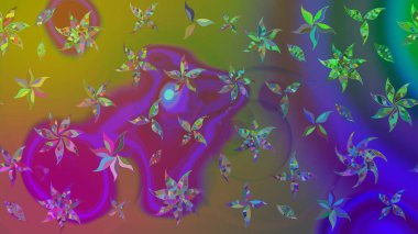 Küçük bir çiçekte eskiz deseni. Hoş bir çiçek geçmişi var. Raster illüstrasyonu. Güzel kumaş deseni.