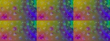 Raster illüstrasyonu. El çizimi. Çiçekli, yapraklı, çiçek desenli çizim..