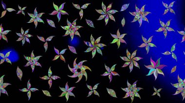 Raster deseni. Süslü kumaş deseni. Çiçekli çiçek deseni, suluboya..