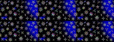 Renkli çizim kalıbı. Çiçek duvar kâğıdı. Raster illüstrasyonu. Siyah renkli şirin tekstil. Çiçek arka planı.