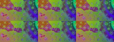 Raster 'ın taze dokusu. Yumuşak pamuk tasarımı. Yumuşak fayans. Paketleme, tekstil, duvar kâğıdı için çiçek eskizi. Klasik çiçek deseni.