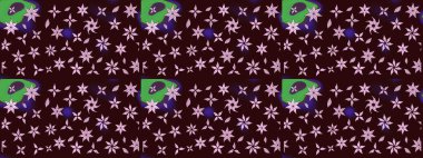 Raster illüstrasyonu. Modaya uygun kumaş deseni. Küçük çiçekteki sevimli çiçek deseni. Tony 'nin kumaş desenini çiz.