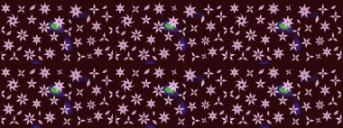 Kahverengi çiçekli eskiz deseni, suluboya çiçek deseni, sevimli çiçek, duvar kağıdı, kart veya kumaş için fayanslı. Raster - stok.