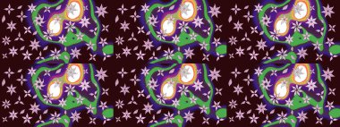 Güzel çiçek deseni. Düz Çiçek Elementleri Tasarımı. Kahverengi renkli çiçekler. Renkli Bahar Teması çizim şablonu.