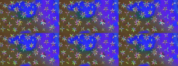 Çiçek deseni. Raster illüstrasyonu. Chichi 'nin kumaş kalıbını çiz. Renkli Bahar Teması eskiz kalıbı. Düz Çiçek Elementleri Tasarımı.